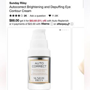 Brand new and sealed Sunday Riley autocorrect